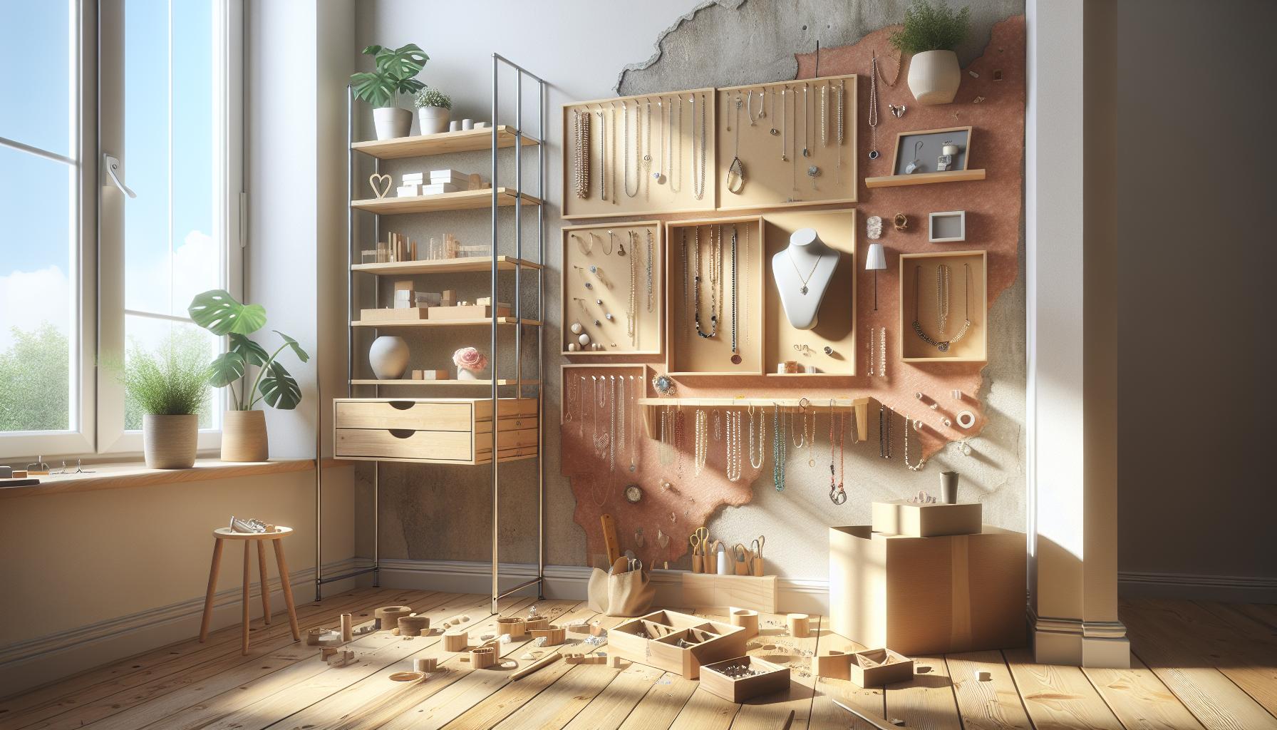 DIY Jewelry Organizer Wall: Display and Declutter With Style 5 Step-by-Step Guide to Building Your Jewelry Organizer